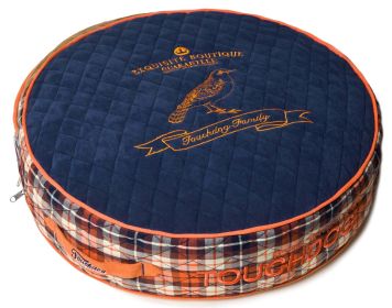 Touchdog Bark-Royale Posh Rounded and Raised Designer Fleece Plaid Dog Bed (size: large)